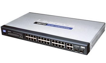 Cisco SRW224G4P 24-Port Fast Ethernet Switch + 4-Port Gigabit Uplink