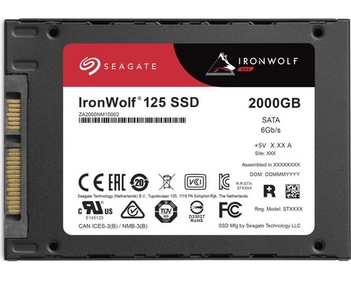 [ZA2000NM1A002] Seagate IronWolf 125 SSD for NAS 2TB 2.5" SATA