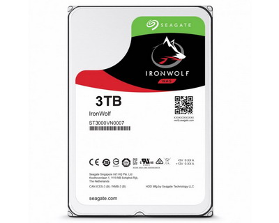 Seagate IronWolf 3TB (ST3000VN006) Hard Drive for NAS 5900RPM Ca