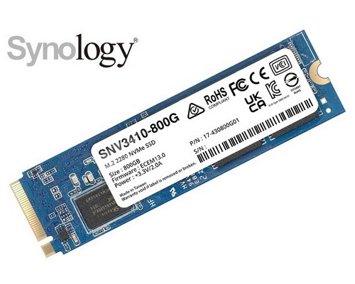 [SNV3410-800G] Synology 800GB M.2 2280 NVMe SSD