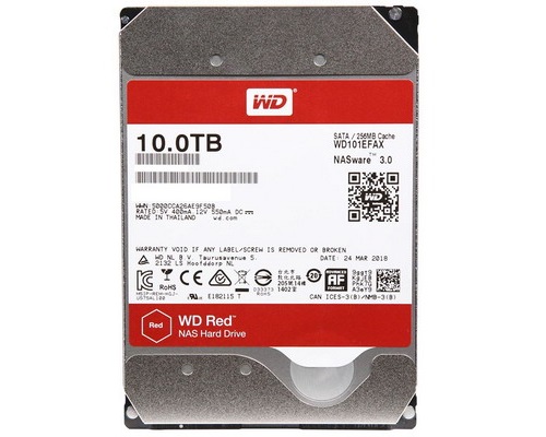 ฮาร์ดดิสก์ WD Red 10TB (WD101EFAX) 3.5" HDD for NAS Storage