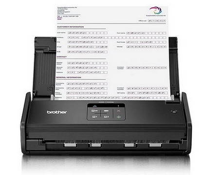 Brother Scanner ADS-1100W , Sheet-Fed A4 Size, Simplex 16 ppm, D