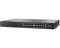 Cisco SLM224G 24-port 10/100 + 2-port Gigabit Smart Switch - SFP
