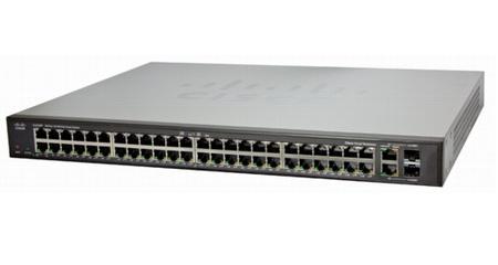Cisco SLM248P 48-port 10/100 + 2-port Gigabit Smart Switch - SFP