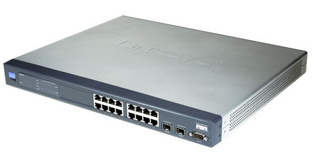 Cisco SRW2016 16-port Gigabit Switch: WebView / Managed Rack Mou