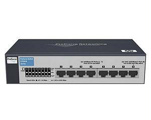 HP 1700-8 Switch (J9079A) 7-Port 10/100Base-T + 1-port 10/100/10