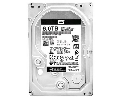 WD Black 6TB (WD6003FZBX) 3.5" Desktop HDD 7200rpm/256MB Cache