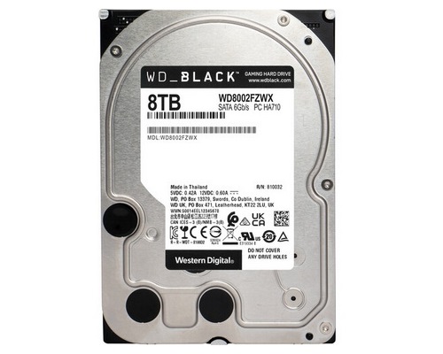 [WD8002FZWX] WD Black 8TB 3.5" Gaming HDD 7200rpm Cache 128MB